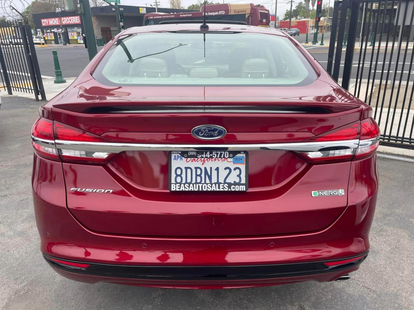 2018 RED /White Gold Ford Fusion Energi (3FA6P0SU8JR) , located at 744 E Miner Ave, Stockton, CA, 95202, (209) 944-5770, 37.956863, -121.282082 - PLUS TAXES AND FEES - Photo#10